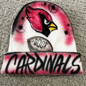 Arizona Cardinals Airbrushed Beanie NFL Football Red White College High School